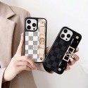 ルイヴィトンiphone15pro/15plusケースベルト流行り モノグラム LV ダミエ柄 iphone14pro/14promax保護ケース手首ストラップ付きバンパー ドーフィーヌ ブランド ヴィトンiphone13 iphone12カバー お洒落 おすすめ