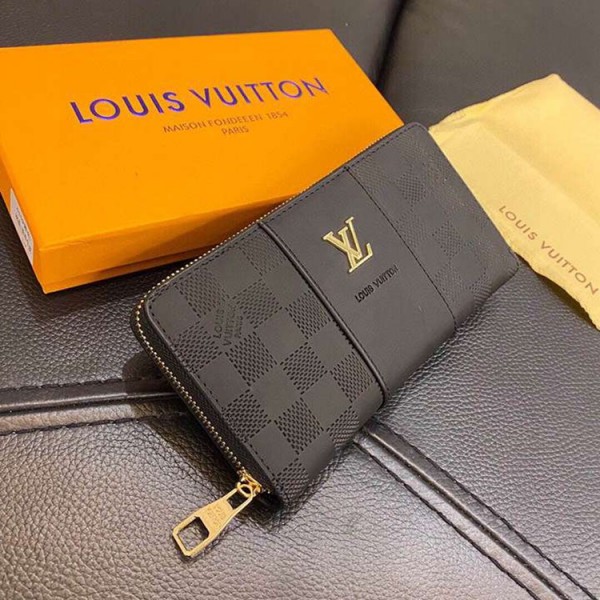男性 ビトン ロングウォレット 大容量 LV 長財布 ブラック佐川急便