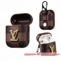 ルイビトン AirPods ケース レザー製 高品質 LV ワイヤレスイヤホンケース 収納リング付き