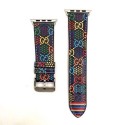 gucci ミッキー アップルウォッチバンド 革 耐腐食性 適用Apple watch Series 2/3/4/5/6 スライド式スマートウォッチバンド グッチ オシャレ男女兼用