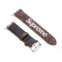LV⨯Supremeブランドコラボ Apple Watch バンド 革 迷彩 流行り 高品質 シュプリーム⨯ルイヴィトンスマートウォッチバンド スポーツ风 汗に強い 耐摩耗性 若者 オシャレ海外販売