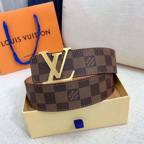 流行り ハイブランド LV カジュアル 牛革 ロゴ付き メンズベルト 誕生日プレゼント ビジネス オシャレ 太さ 4.0cm 上司へのプレゼント 欧米風 ルイビトン ベルト ファッションベルト 綺麗