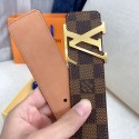 流行り ハイブランド LV カジュアル 牛革 ロゴ付き メンズベルト 誕生日プレゼント ビジネス オシャレ 太さ 4.0cm 上司へのプレゼント 欧米風 ルイビトン ベルト ファッションベルト 綺麗