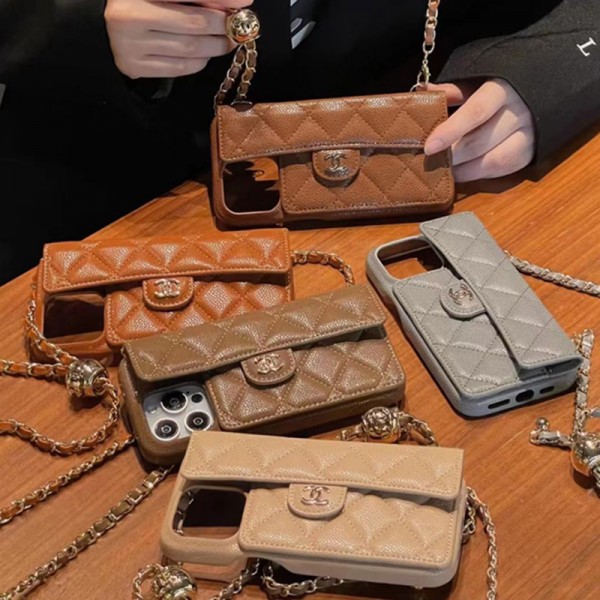 Chanel シャネルiphone14 15 pro 15 plusケースブランドカード入れハイブランドiphone14pro/14 15plusカバー韓国風iphone14/13/15pro maxケースレディース斜め掛けハイブランドアイフォン15 14ケース