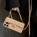 Chanel シャネルiphone14 15 pro 15 plusケースブランドカード入れハイブランドiphone14pro/14 15plusカバー韓国風iphone14/13/15pro maxケースレディース斜め掛けハイブランドアイフォン15 14ケース