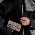Chanel シャネルiphone14 15 pro 15 plusケースブランドカード入れハイブランドiphone14pro/14 15plusカバー韓国風iphone14/13/15pro maxケースレディース斜め掛けハイブランドアイフォン15 14ケース