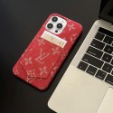 Lv ルイヴィトンiphone14 16 pro 15 plusケースブランドカード入れ韓国風