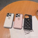 シャネルブランドiphone15ケースchanel ソフトレザー製 iphone15/14pro max/14plusケース カードポケット付きiPhone13/13pro maxカバー 女性愛用