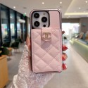 シャネルブランドiphone15ケースchanel ソフトレザー製 iphone15/14pro max/14plusケース カードポケット付きiPhone13/13pro maxカバー 女性愛用