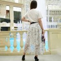 D&G tシャツロングスカートセット女性人気シフォンのロングスカート