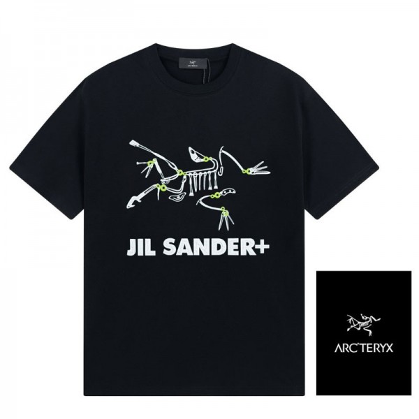 JIL SANDER+  tシャツ短袖カップル向けお洒落ティシャツコットントップス