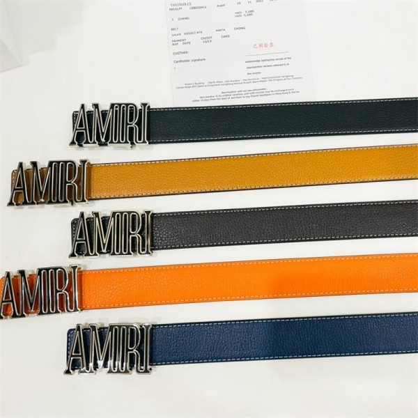 AMIRI ベルトお洒落ファッションビジネス欧米風メンズ用ベルト革製人気