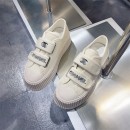 シャネル シューズ お洒落小香風カジュアル厚底キャンバスシューズ