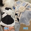 シャネル/Chanel 小香風猫犬服夏の薄手可愛いリボンペットベストキャミソールプリンセススカート