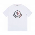 春夏の新作モンクレールTシャツ プリントアルファベットクルーネック半袖Tシャツ カジュアル 純綿ゆったり男女どちらでも着用可能