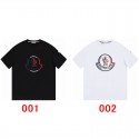 春夏の新作モンクレールTシャツ プリントアルファベットクルーネック半袖Tシャツ カジュアル 純綿ゆったり男女どちらでも着用可能