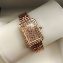 シャネル/Chanel ダイヤモンド入りレディースクォーツ時計、スクエアデザインがスタイリッシュで美しい