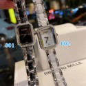 シャネル/Chanel  新しい角砂糖時計 ドリル式長方形セラミック時計 夏の防水石英時計