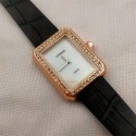 シャネル/Chanel 角砂糖時計 ドリルいっぱいの長方形高級精緻で軽量な女性時計 夏の防水石英時計