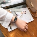 シャネル/Chanel 新型角砂糖時計 女性用ドリル長方形セラミック婦人時計夏季防水石英時計編み