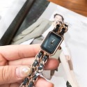 シャネル/Chanel 新型角砂糖時計 女性用ドリル長方形セラミック婦人時計夏季防水石英時計編み