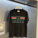 2024新型グッチ純綿半袖Tシャツ男女カップルカジュアルゆったりファッション