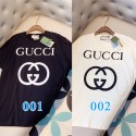 夏のラウンドネック新型GUCCIプリント半袖Tシャツグッチ男女カジュアルゆる純綿カップル同モデル
