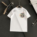 2024新型ロジェウェイ半袖トレンド新型赤緑アルファベットloeweプリント丸首純綿Tシャツ男女ファッション