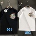 2024新型ロジェウェイ半袖トレンド新型赤緑アルファベットloeweプリント丸首純綿Tシャツ男女ファッション