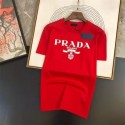 新作プラダプリントTシャツ男女カップル同PRADA純綿タイダイ半袖カップル半袖