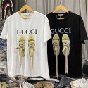 2024新型グッチ純綿半袖ネットレッド同バンド靴ビッグサイズTシャツ女性gucciゆったり男女カップル