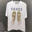 2024新型グッチ純綿半袖ネットレッド同バンド靴ビッグサイズTシャツ女性gucciゆったり男女カップル