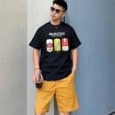 2024新型Balenciaga純綿夏の半袖プリント男女カップルカジュアルゆったりTシャツクルーネックトップス