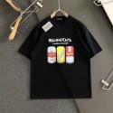 2024新型Balenciaga純綿夏の半袖プリント男女カップルカジュアルゆったりTシャツクルーネックトップス
