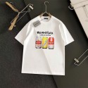 2024新型Balenciaga純綿夏の半袖プリント男女カップルカジュアルゆったりTシャツクルーネックトップス