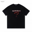 Balenciaga夏の新作アルファベットプリントゆったり半袖丸首コットンTシャツトップス男女ペアルック