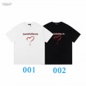 Balenciaga夏の新作アルファベットプリントゆったり半袖丸首コットンTシャツトップス男女ペアルック