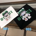 2024新型グッチ夏のコットントレンドキャラクターカジュアルプリントGUCCI男女カップル半袖Tシャツ