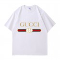 2024新型グッチ純綿半袖Tシャツ男女カップルカジュアルゆったりファッション クラシックプリント