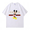 ディズニー/Disney ミッキー&グッチ純綿半袖Tシャツ男女カップルカジュアルゆったりファッション 