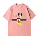 ディズニー/Disney ミッキー&グッチ純綿半袖Tシャツ男女カップルカジュアルゆったりファッション 