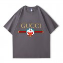 2024新型グッチ&ドラえもん 純綿半袖Tシャツ男女カップルカジュアルゆったりファッション 