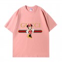 2024新型グッチ&ディズニー純綿半袖Tシャツ男女カップルカジュアルゆったりファッション ミニー