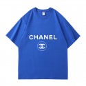 シャネル/Chanel 純綿半袖Tシャツ男女カップルカジュアルゆったりファッション