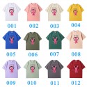 2024新型ルイ ヴィトン/LV 純綿半袖Tシャツ男女カップルカジュアルゆったりファッション ピンクウサギプリント