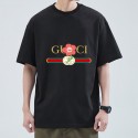 2024新型グッチ 純綿半袖Tシャツ男女カップルカジュアルゆったりファッション 花模様
