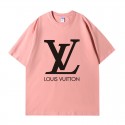ルイ ヴィトン/LV 純綿半袖Tシャツ男女カップルカジュアルゆったりファッション 定番ロゴプリント