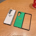スタイリッシュなプラダ風galaxy Z Fold 3/4/5/6スマホケース プラダ/Pradaトレンド個性保護カバー
