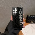 シャネル/CHANEL 菱格紋の水鑽付きストラップ付きスマホgalaxy s24/23/22ケース 多色のファッションモデル iphone 16/15/14ケース