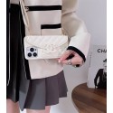 シャネル/CHANEL iphone16ケース菱格紋ダブル C ロゴ斜め掛けスマホiphone15/14/13ケース、黒・白・ピンクの 3 色でのファッションモデル
